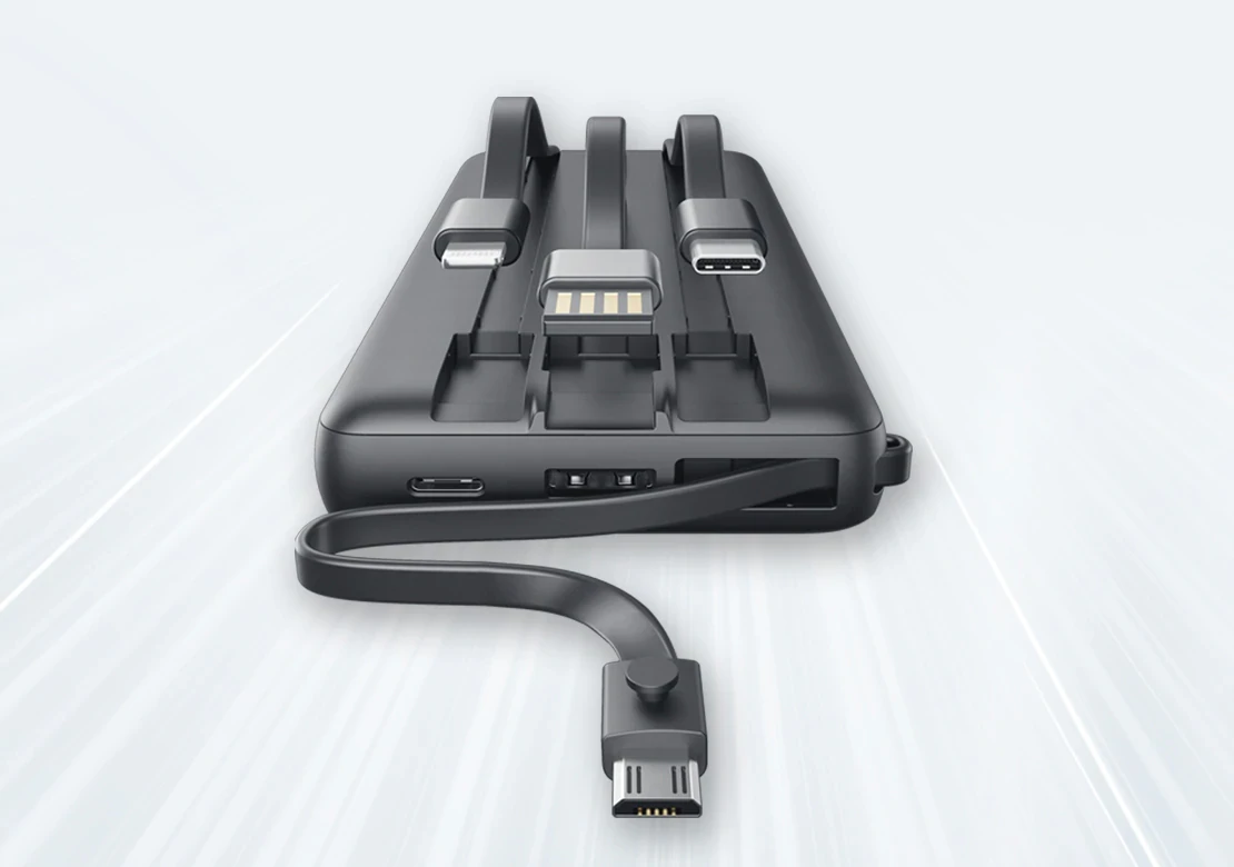 C20 20000mah Power Bank Build-in 4 Cables